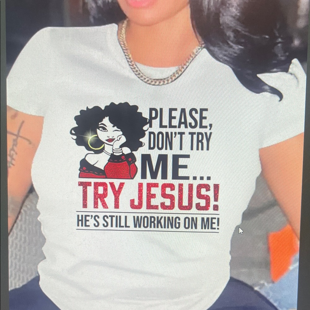 White Graphic T-Shirt with Bold Print